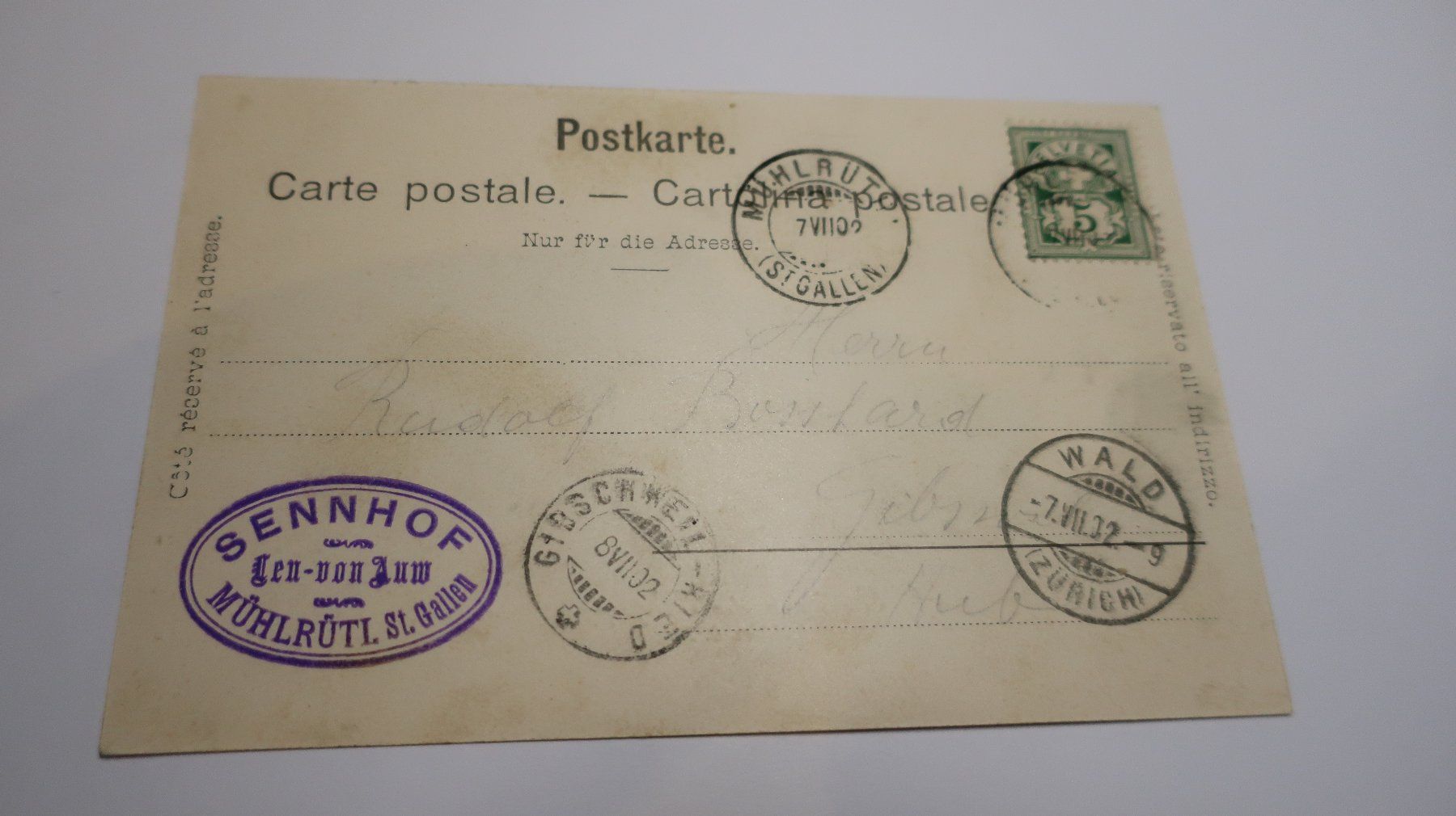 Cartoline postali: Gruss von der Hulftegg  1902 – Usato da Cormoret venduto da Pascalll2001 2