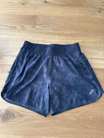 Asics Laufshorts schwarz gemustert Grösse S guter Zustand