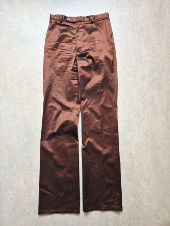 IN WEAR 36 S BRAUN SATIN GLANZ HOSE , TOP ZU BLUSE TUNIKA