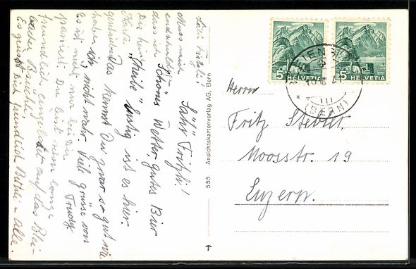 Cartes postales: AK Bleienbach, Platz mit großem Baum und Häusern – D'occasion à Berlin par bartko-reher 1