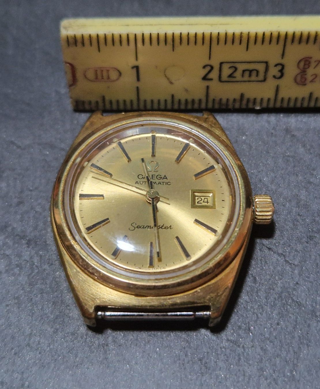 Omega Orologi: Armbanduhr Omega Seamaster Automatic goldfarben alt – Usato da Winterthur venduto da Sadega 1