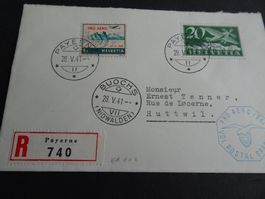 28.V.41.; PRO AERO 1941, PAYERNE - BUOCHS; R BRIEF; ERSTTAG
