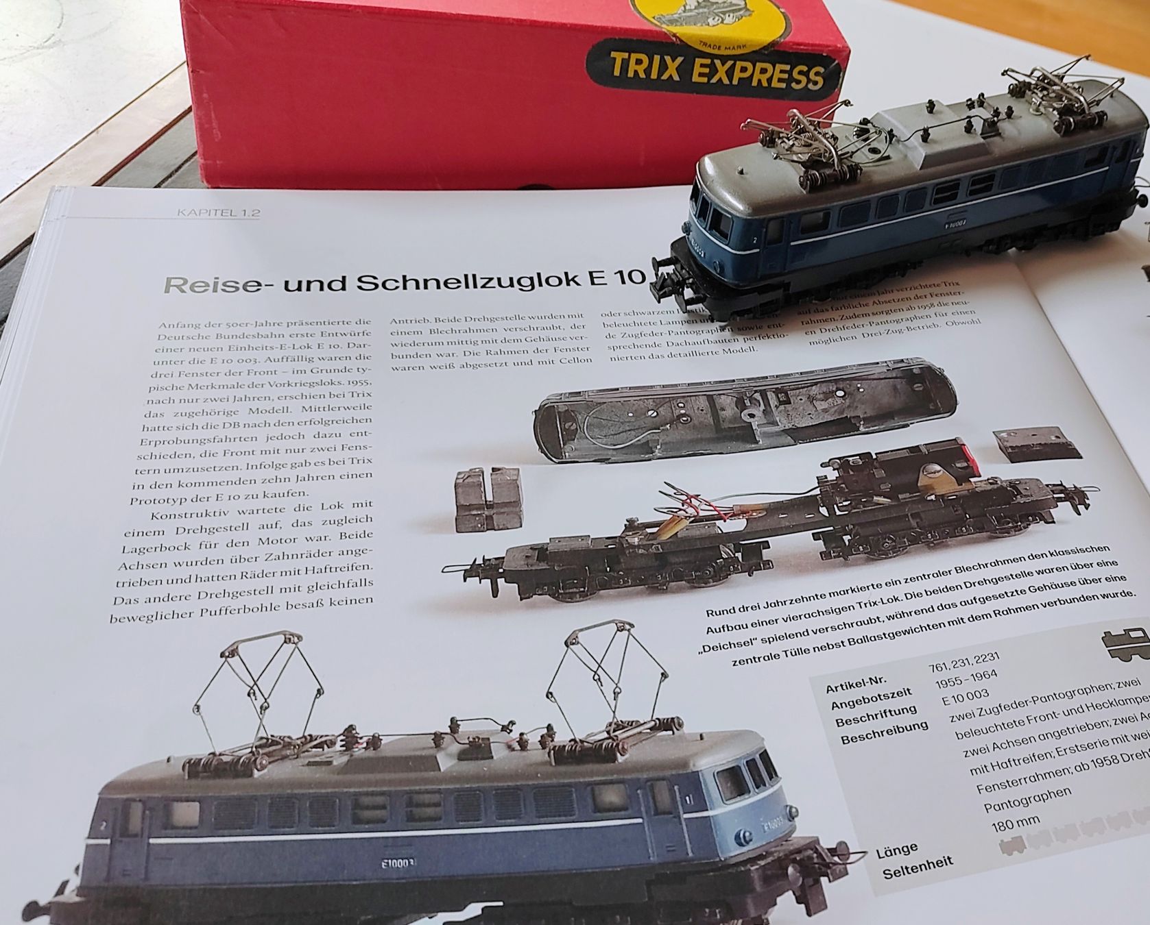 Modellini di ferrovie: TrixExpress E10 Prototyp der DB in Originalkartong anf.5OerJ – Usato da Kirchberg BE venduto da RadioGerberPrivat 1