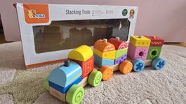 Viga Wooden Stacking Train Toy 