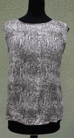 Shirt Top Seide Repeat braun beige Gr S 38