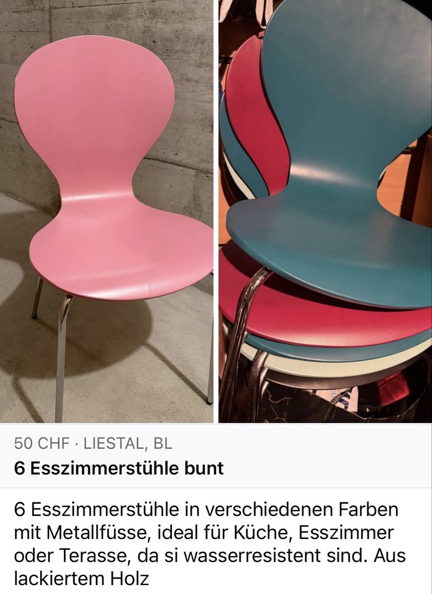 Sedie: Stühle – Nuovo (secondo la descrizione) da Liestal venduto da Nicgab