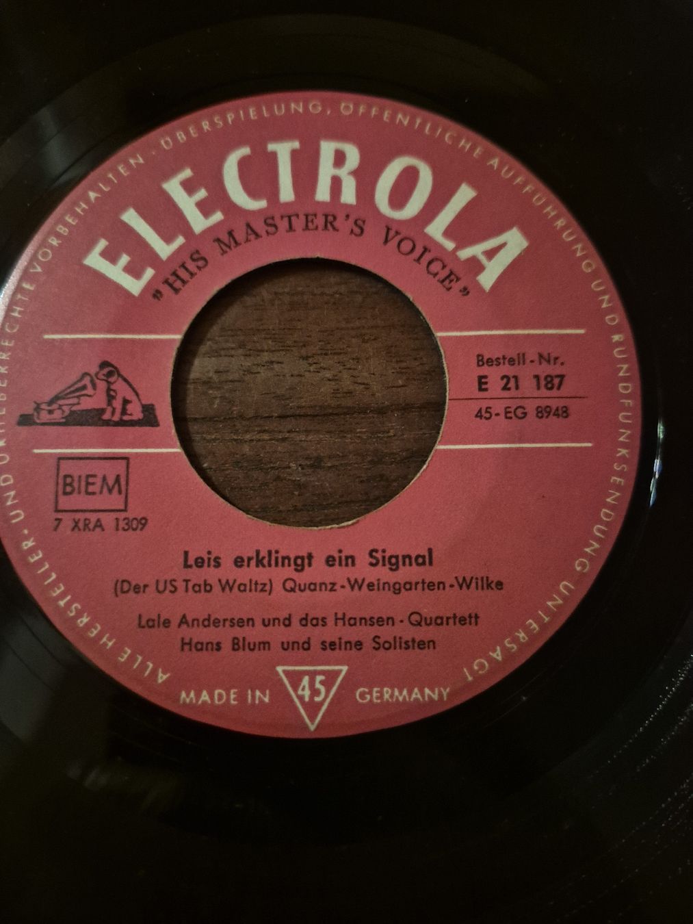 Dischi in vinile: Electrola Schallplatte "Leis erklingt ein Signal"  – Usato da Grandval venduto da JeroenK 1