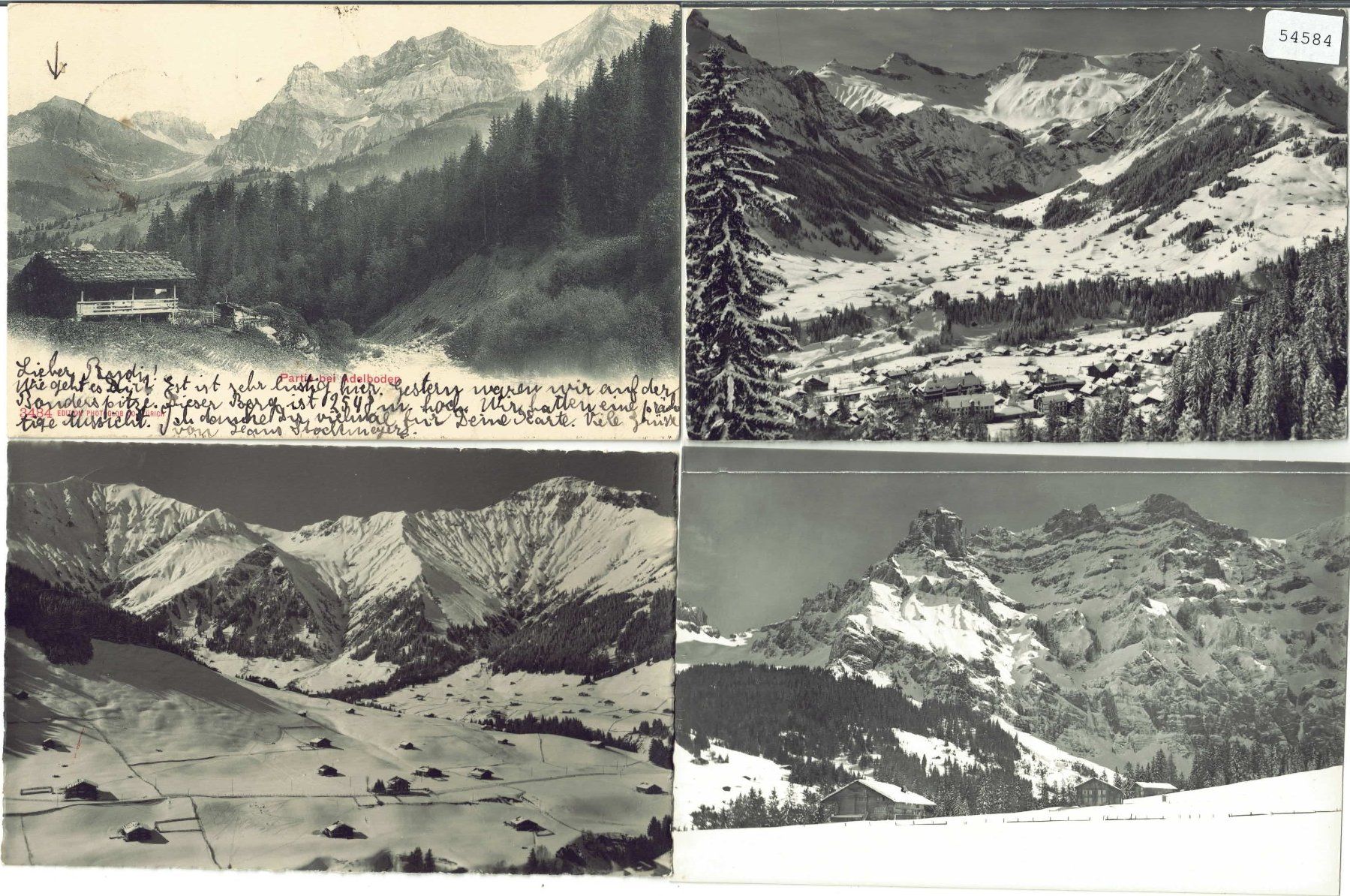 Ansichtskarten: 4 AK - Adelboden – Gebraucht aus Ettingen von Kartenplanet