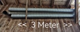 Lüftungsrohre Wickelfalzrohr Metall 3 Meter lang 3 Stück