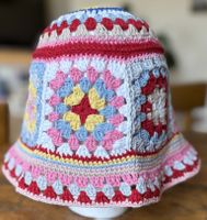 CHAPEAU GRANNY STYLE EN CROCHET HANDMADE! PIÈCE UNIQUE