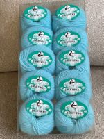 Angora Strickwolle Set 10 x 20 gr Blau-türkis