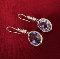 Ohrhänger Amethyst je ca. 10 Ct Juwelierarbeit