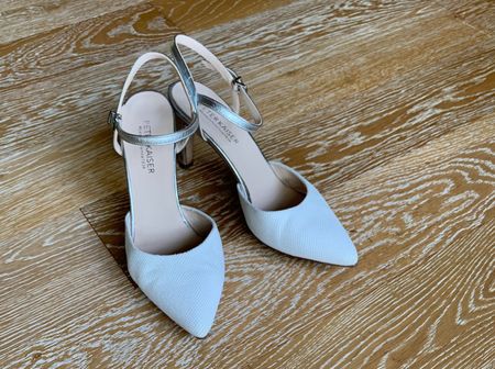 Peter Kaiser Slingpumps, Gr. 39, Weiss/Silber, Top Zustand!