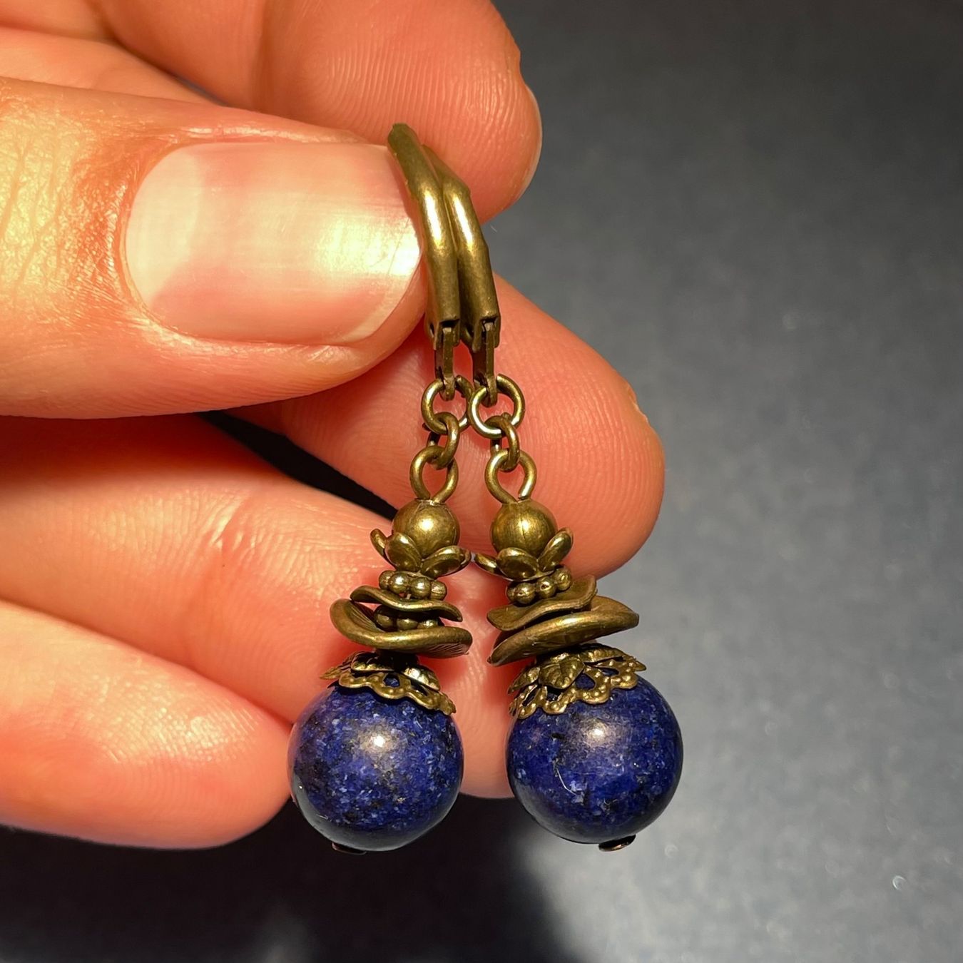 Orecchini pendenti & Orecchini a lobo: NEU: Lapislazuli Ohrringe Bronze Vintage Optik – Nuovo e nell'imballaggio originale da Bellach venduto da Dreamer2501