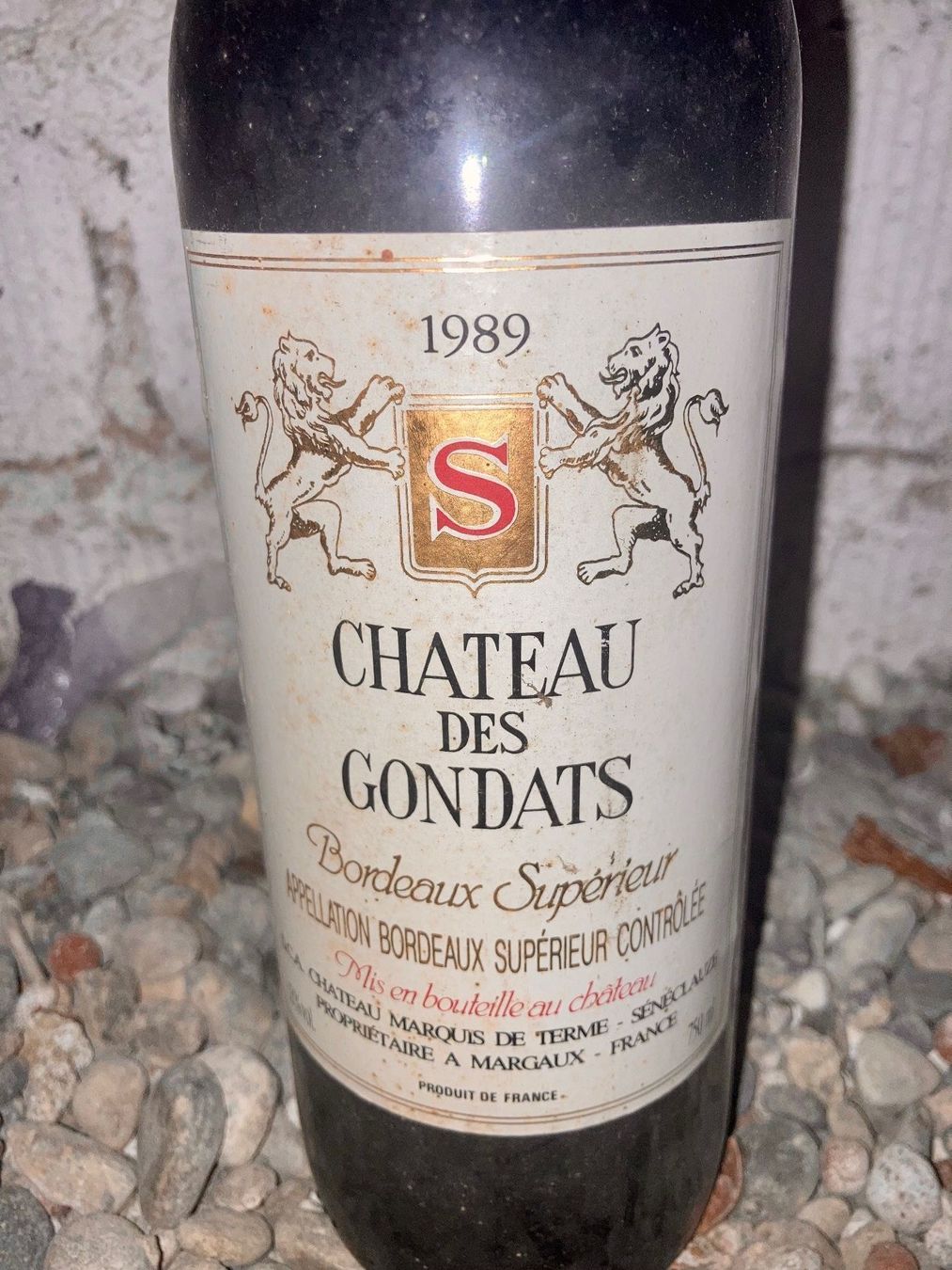 Vino: Château des Gondats 1989 – Nuovo e nell'imballaggio originale da Bern venduto da Spomme