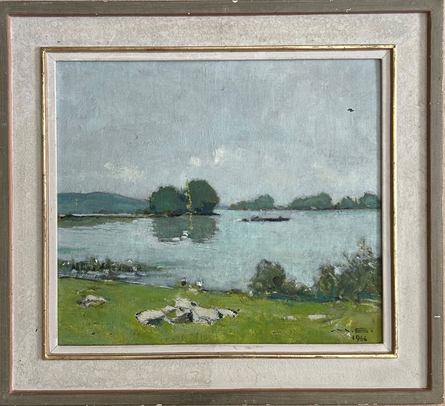 Dipinti: Seelandschaft, M. B. 1966, Ölgemälde – Usato da Turgi venduto da dewi2003