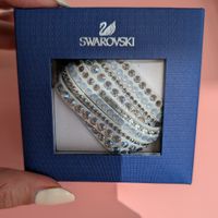 NEU: Swarovski „Slake Deluxe“ Wickelarmband – Weiss /Silber