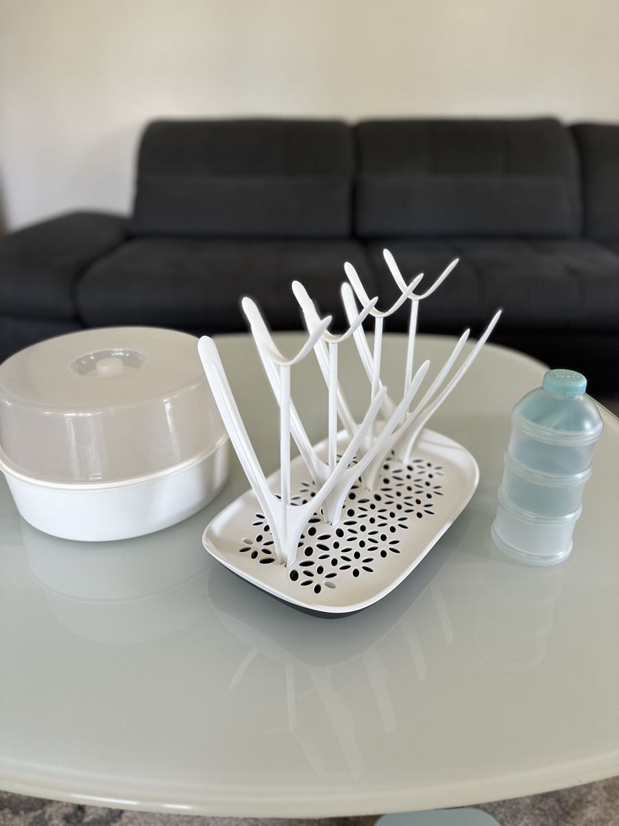 Avent Pasti del neonato: Avent drying rack + milk powder dispenser set + steriliser – Usato da Kloten venduto da gab_jl5l