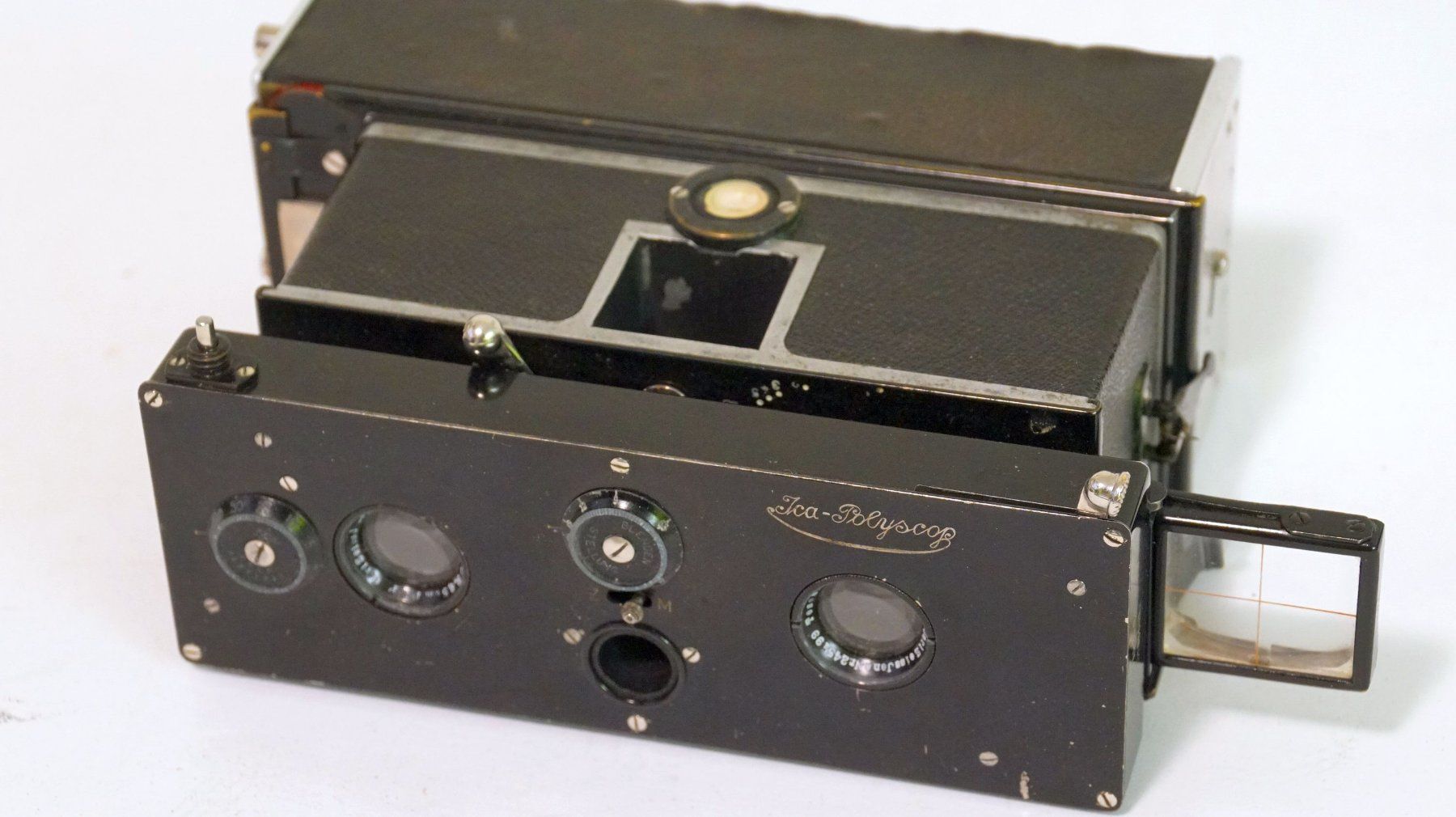 Fotocamera: JCA stereo Polyscop 606/1 mit Wechselkass. und Zeiss Tessar – Usato da Wohlenschwil venduto da steyr185