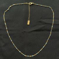 18KGP Goldene und Türkis Halskette Edelstahl 