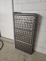 Schuhschrank Metall grau 3 Fächer 