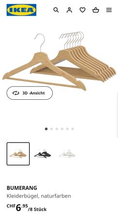 32 St. Holzkleiderbügel von IKEA. Neu und original verpackt.