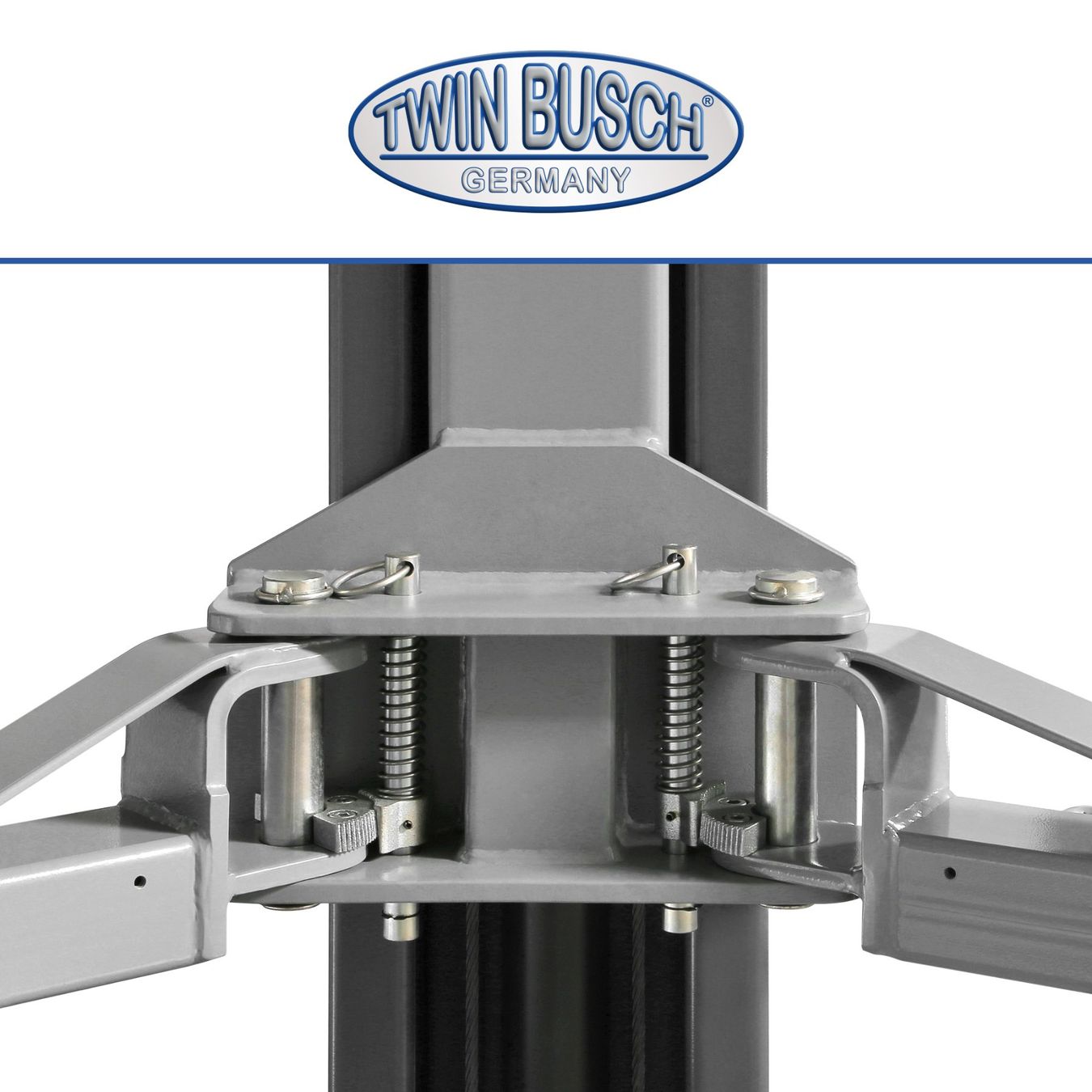 Twin Busch Piattaforme elevatrici & Crick: 2 Säulen Hebebühne 4.2 t - BASIC autom. Entriegelung - Grau – Nuovo e nell'imballaggio originale da Rüthi (Rheintal) venduto da Toptool 5