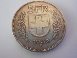 5 Fr. 1932 silber