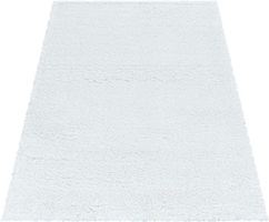 SALE 🔥 Flauschiger Hochflor-Teppich Shaggy Weiss 50 mm