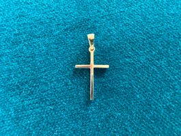 Anhänger Kreuz in Gelbgold 750