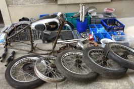 BSA Motorrad A7 Twin 500cc 1950-54 mit Plungerramen