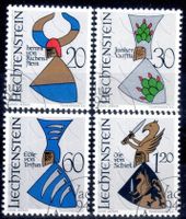 1966 SERIE WAPPEN III SERIE 4 MARKEN GESTEMPELT - U132
