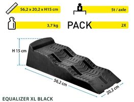 Brunner Equalizer XL Black Leveling Wedges  3 Height Levels