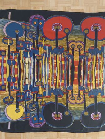 Seidenfoulard Motiv Hundertwasser Glarus/Como