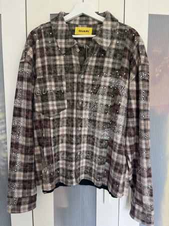 Guapi Flanellhemd mit Strass-Applikationen Grösse M Neu/OVP