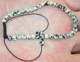 Armband X-88 – Dalmatiner Jaspis – 4mm Perlen - Grössenverst