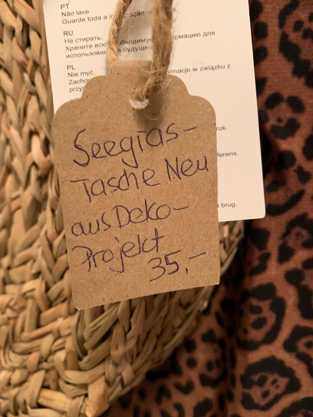 Taschen für Damen: grosse Tasche Seegras – Neu (gemäss Beschreibung) aus St. Gallen von Miousch 7