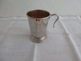Antiker Teleskop / Klappbecher, ca 1900, mit Vergoldung