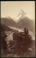 Fotografie Zermatt, Hotel mit Blick zum 