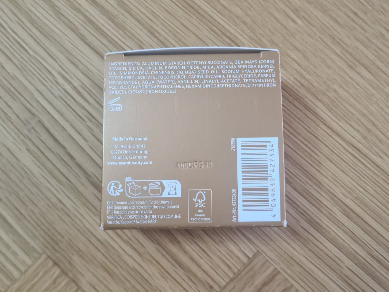 M.Asam Make-up: asam beauty magic finish Final touch setting powder – Usato da Emmenbrücke venduto da Si_8 2