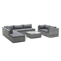 Rattanlounge NAXOS grau/anthrazit NEU und OVP (Gonser.ch)