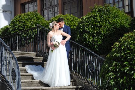 Hochzeitskleid mit Jacke