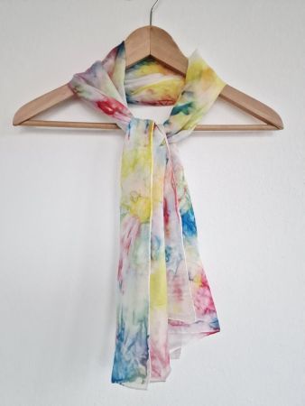 Damen Foulard Reine Seide ca. 41cm x 134cm Seidenmalerei