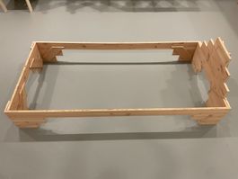 Lit simple en bois neuf (sans lattes) - Enzo Mari / MBAL