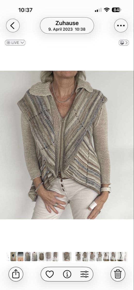Gilet & Giacche senza maniche: Rundstrickweste one size – Nuovo (secondo la descrizione) da Adligenswil venduto da Esthee 2