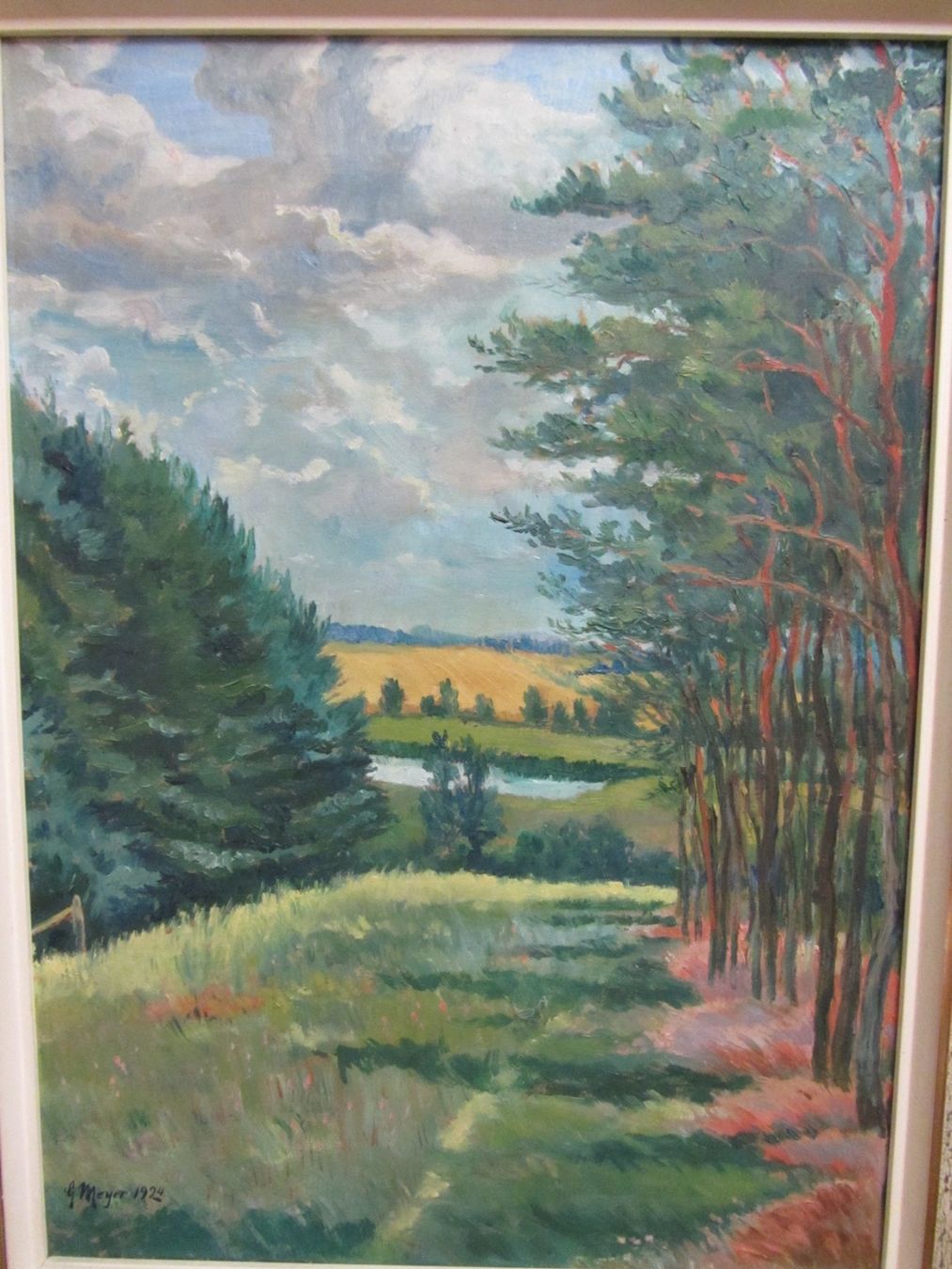 Dipinti: Gemälde Landschaft, G. Meyer 1924 – Usato da Hölstein venduto da niala06 1