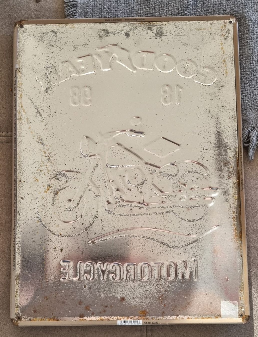Insegne: Blechschild Nostalgic-Art Good Year  Motorcycles – Usato da Neuenegg venduto da muenzenweber-ch 1