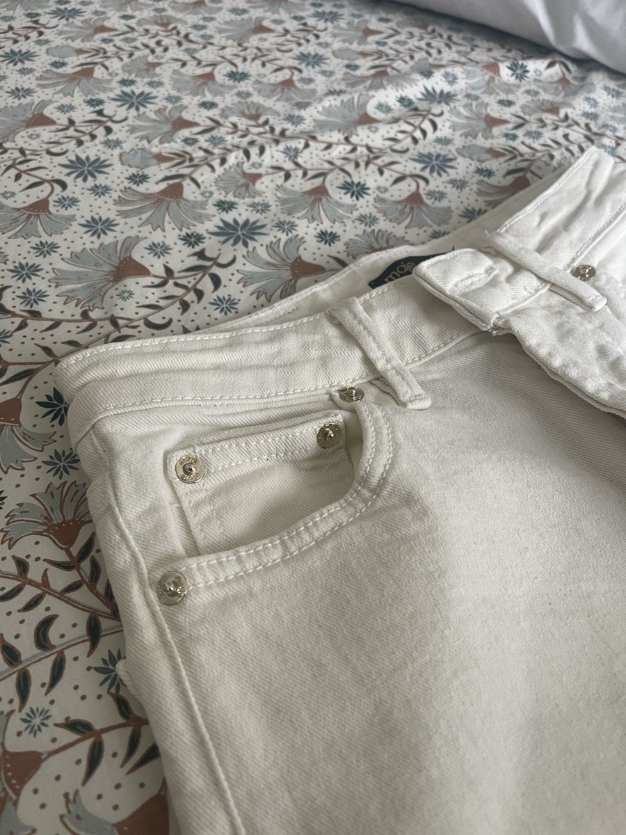 Maje Jeans: Maje - Wide Leg Jeans - Ecru – Nuovo (secondo la descrizione) da Bern venduto da zoe_g6g6 7