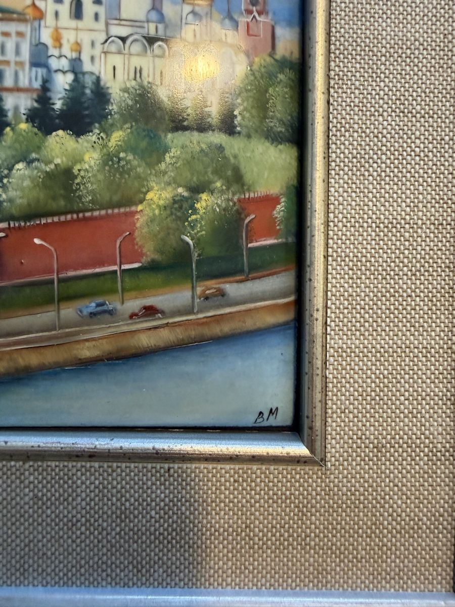 Gemälde: Russian Kremlin Rostov Finift Hand Painted Enamel Ar – Neu (gemäss Beschreibung) aus Genève von sho_67qj 2