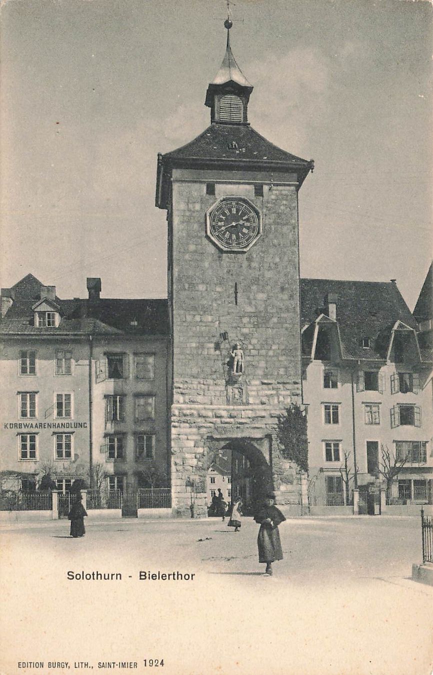 Cartoline postali: Solothurn SO Bielertor belebt – Usato da Biasca venduto da Blenio71